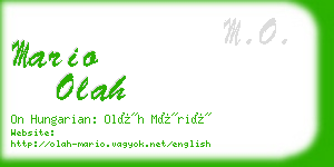 mario olah business card